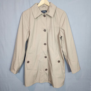 Dennis Basso Water Resistant Women's Trench Tan Sz L‎ - NEW